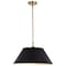 Nuvo Dover 3-Light Large Pendant Black with Vintage Brass 60/7414 - alternate 3